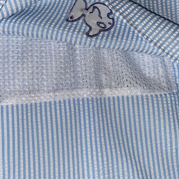 NWT White‎ and Blue  Prodoh Founders Kids Vented Fishing Shirt Size 12 - Picture 9 of 10